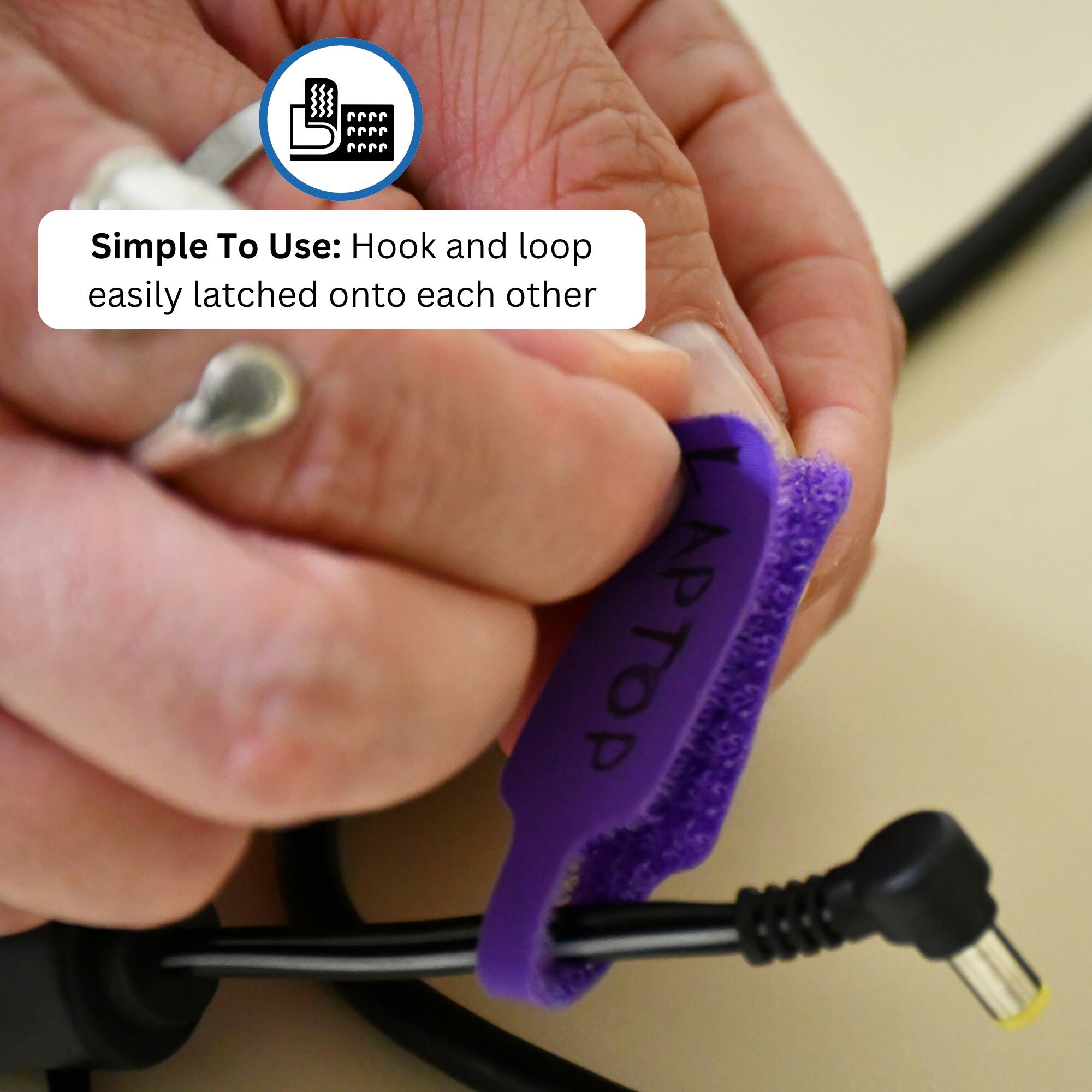 Simple To Use: Hook and loop easily latched onto each other