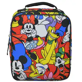 Disney - Mickey and Friends all over print Kids Insulated Lunch Bag with Handle - Assorted Pre-Pack