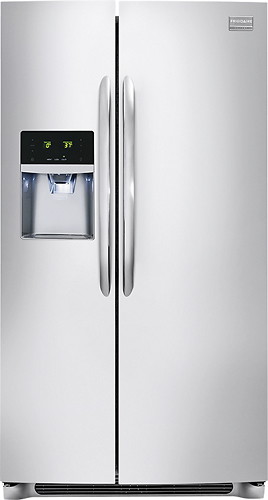  Frigidaire - Gallery 26.0 Cu. Ft. Frost-Free Side-by-Side Refrigerator with Thru-the-Door Ice and Water - Stainless Steel