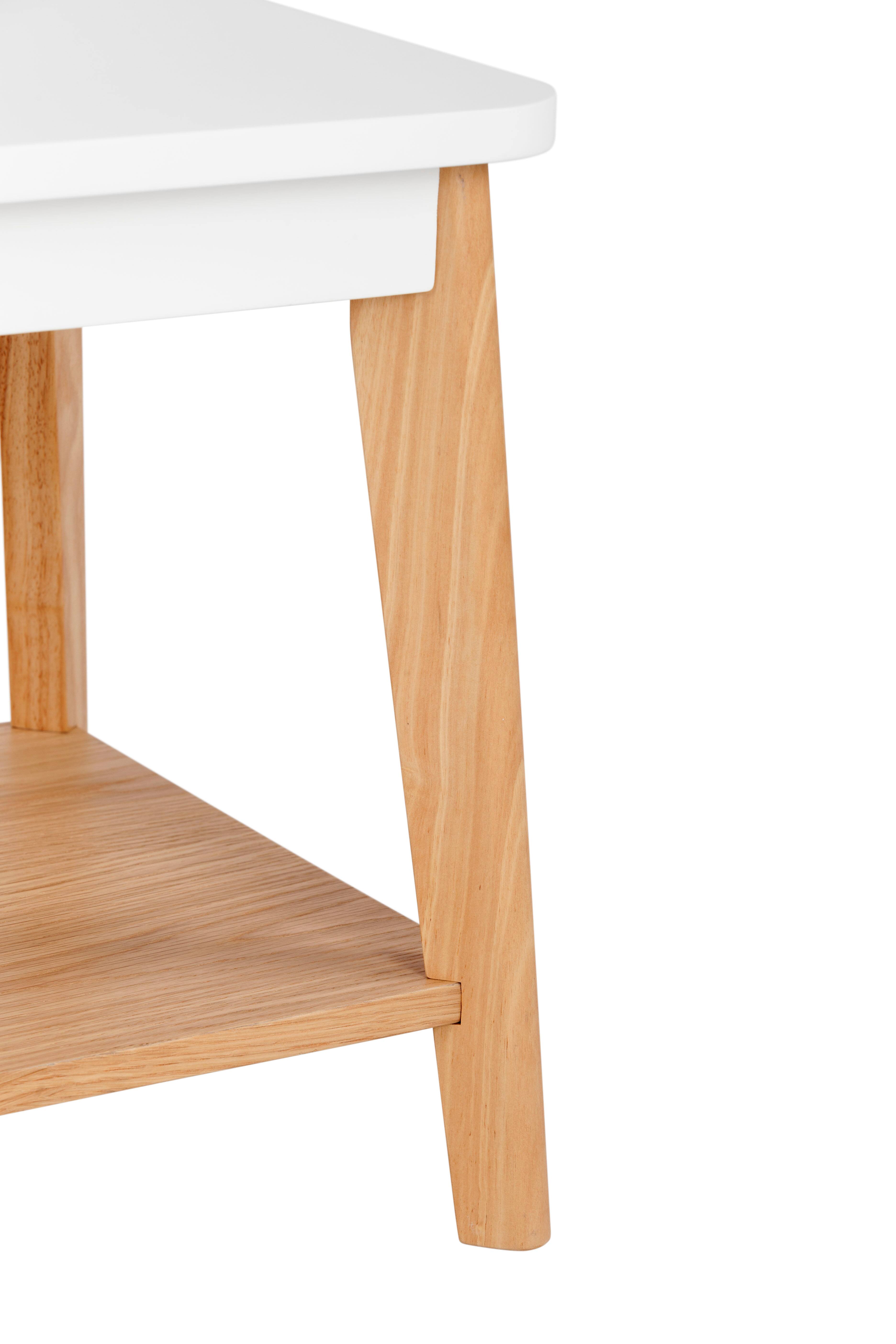 Alt View 2. Universal Expert - Universal Expert Remus Square Side Table, Oak and White - Oak and White.