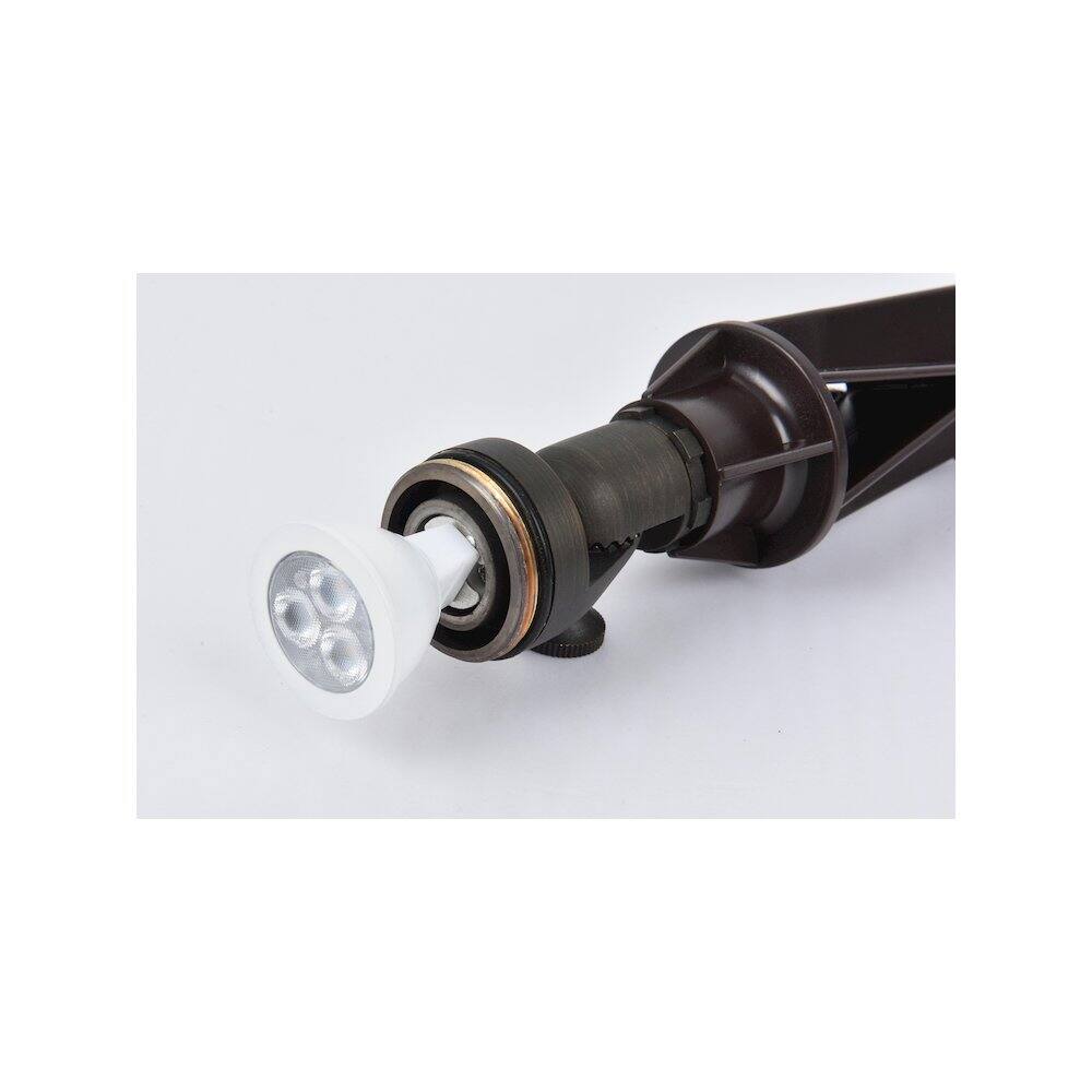 Alt View 2. Elitco Lighting - Outdoor 12V Cast Brass Spot Light, 1.75 inch Wide x 4.5 inch High - Dark Bronze.