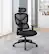 Alt View 13. OSP Home Furnishings - Mesh High Back Manager's Chair with Headrest and Self-Adjusting Lumbar Support and Adjutable Arms - Black.