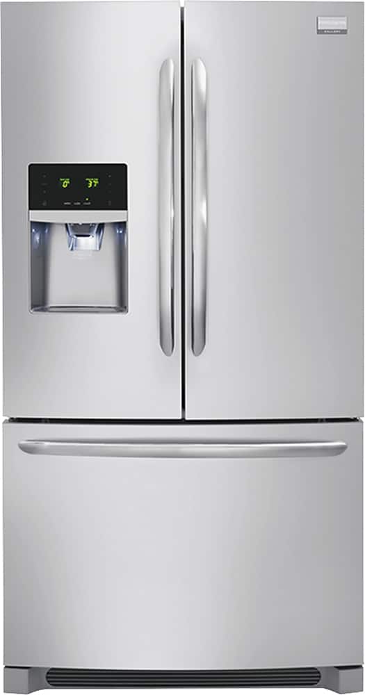 Front. Frigidaire - Gallery 27.7 Cu. Ft. French Door Refrigerator with Thru-the-Door Ice and Water - Stainless Steel.