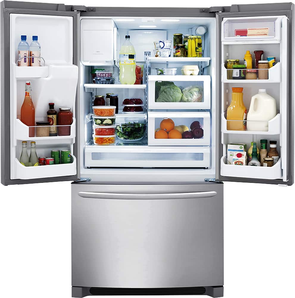 Alt View 12. Frigidaire - Gallery 27.7 Cu. Ft. French Door Refrigerator with Thru-the-Door Ice and Water - Stainless Steel.