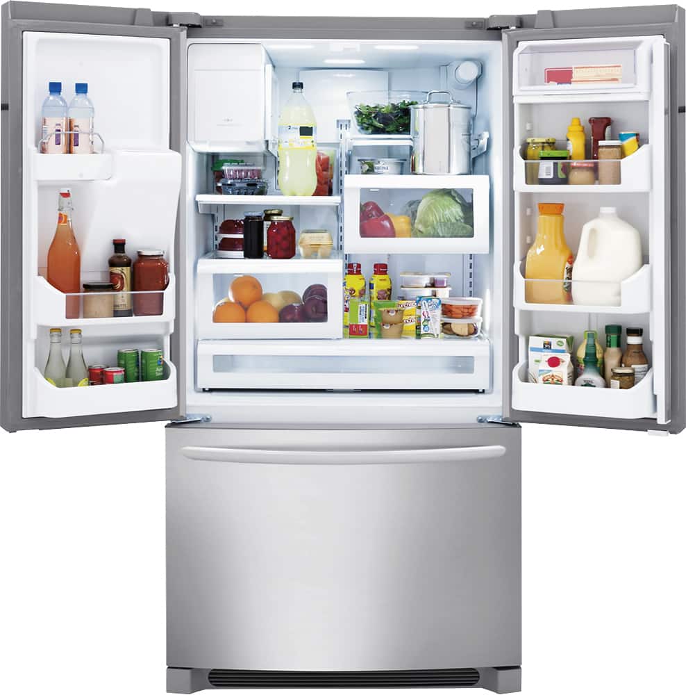 Alt View 14. Frigidaire - Gallery 27.7 Cu. Ft. French Door Refrigerator with Thru-the-Door Ice and Water - Stainless Steel.