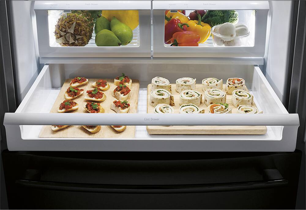 Alt View 16. Frigidaire - Gallery 27.7 Cu. Ft. French Door Refrigerator with Thru-the-Door Ice and Water - Stainless Steel.