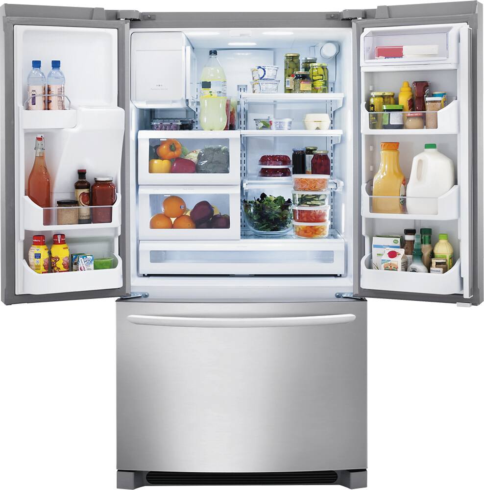 Alt View 5. Frigidaire - Gallery 27.7 Cu. Ft. French Door Refrigerator with Thru-the-Door Ice and Water - Stainless Steel.