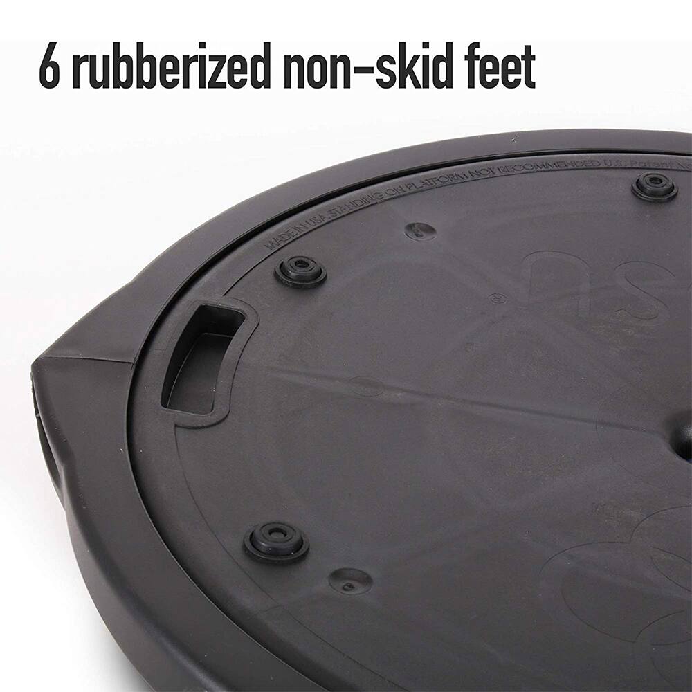 6 rubberized non-skid feet

MADE IN USA

WARNING: STANDING ON PLATFORM NOT RECOMMENDED U.S. Patent No.