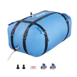 VEVOR - Water Storage Bladder, 35 Gallon Large Capacity TPU Soft Water Bag, Portable & Collapsible Water Storage Containers - Blue
