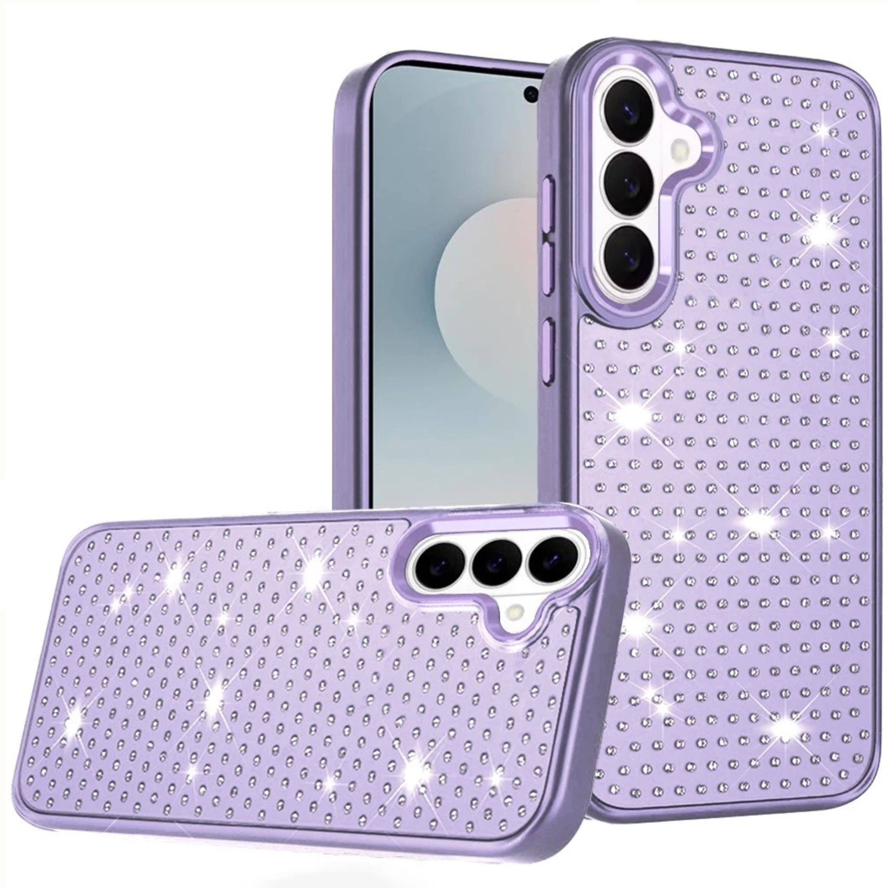 Kitcheniva - Luxury Crystal Bling Protective Cover With Tempered Glass For Samsung S26 6.3 Inch - Purple price history on PriceWatchPro
