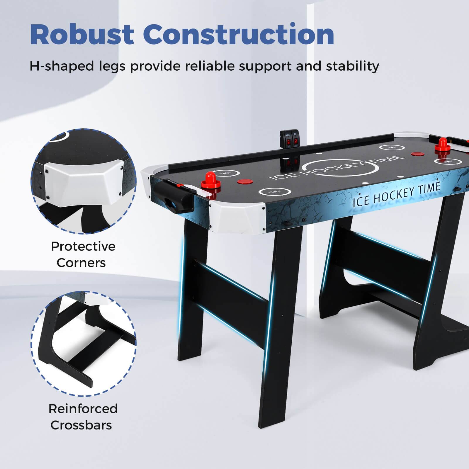 Robust Construction  
H-shaped legs provide reliable support and stability  

Protective Corners  

Reinforced Crossbars