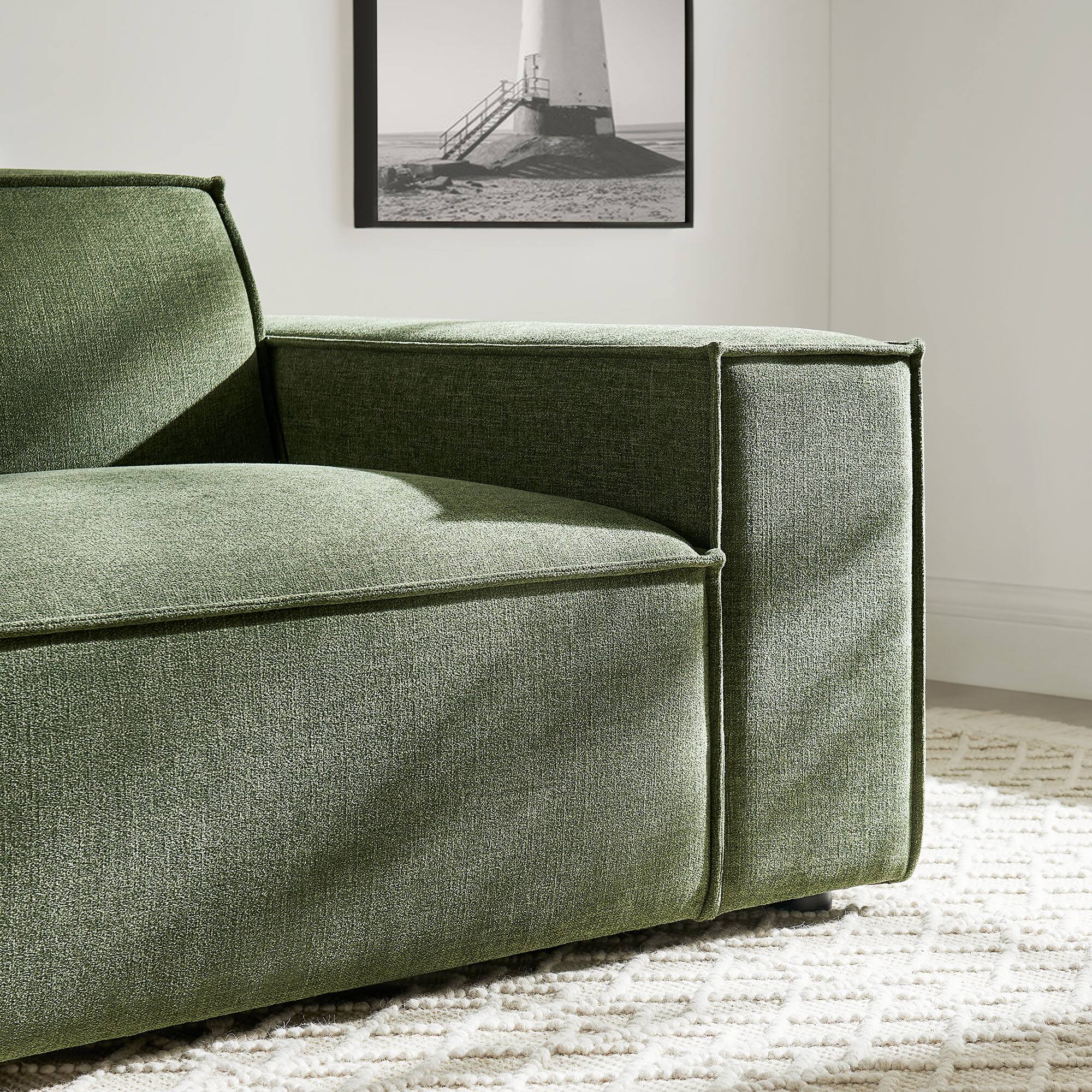Alt View 9. Modway - Restore Performance Fabric Upholstered Right-Facing Modular Lounge Chair by Modway - Foliage.