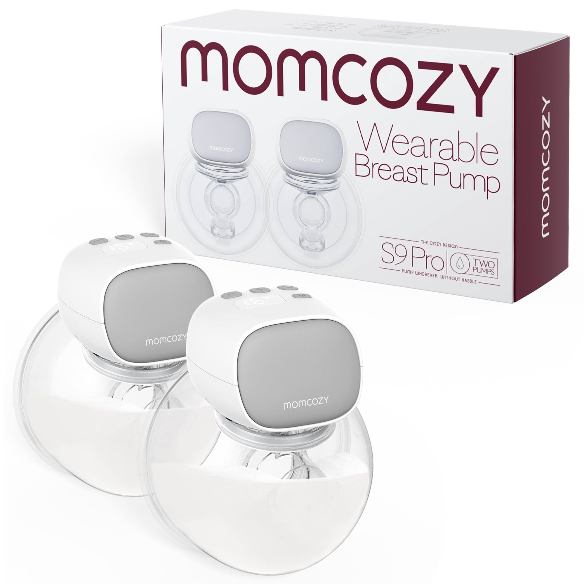 Momcozy - Double S9 Pro Wearable Electric Breast Pump - White