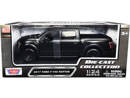 Motormax - 2017 Ford F-150 Raptor Pickup Truck with Sunroof Matt Black "Die-Cast Collection" Series 1/24 - Matte Black