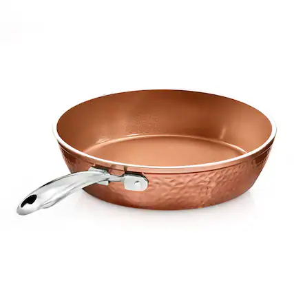 Front. Gotham Steel - Gotham Steel Hammered Copper 9.5" Nonstick Fry Pan - Copper.