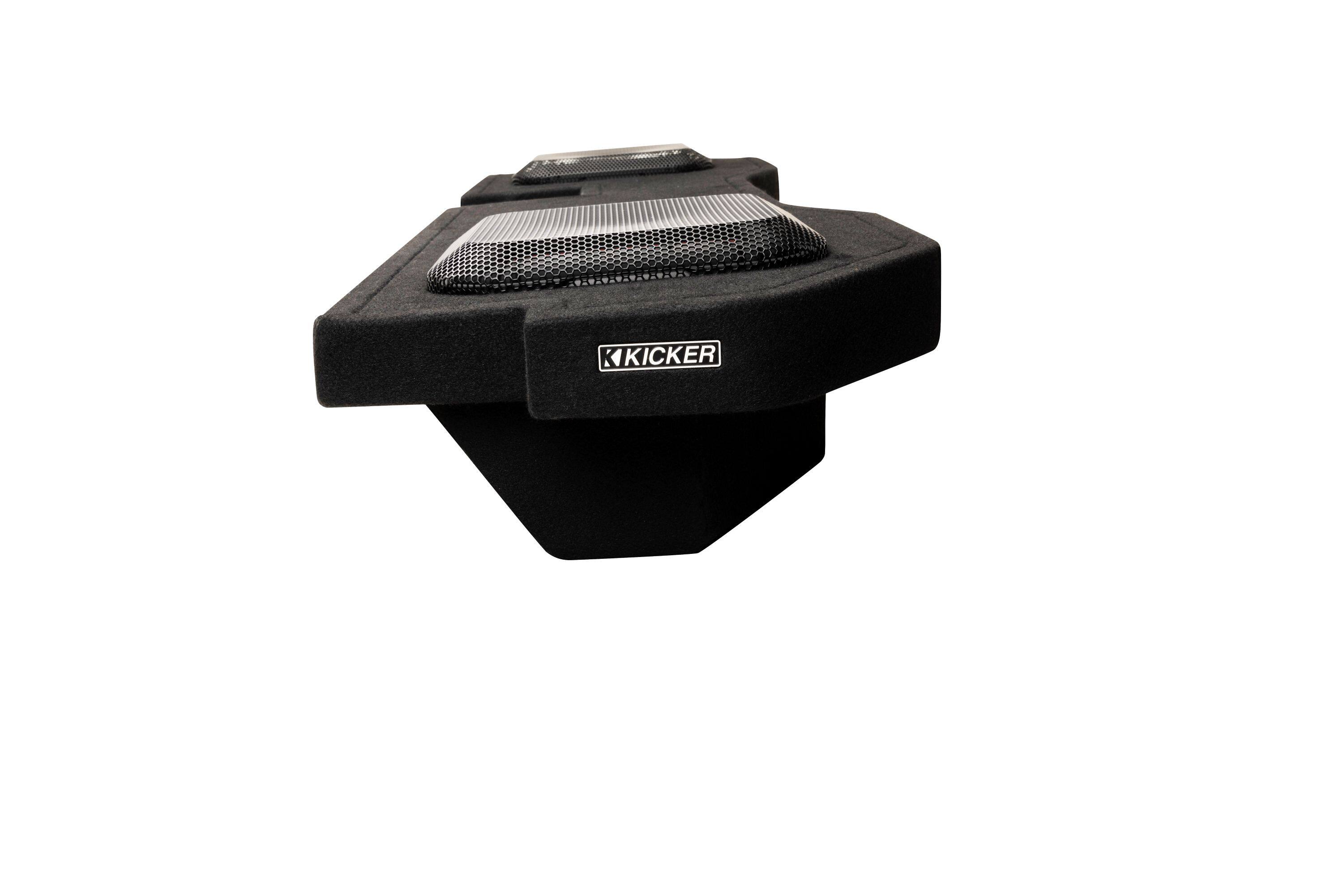 Alt View 4. KICKER - L7T Custom Fit Dual 10" 2-Ohm Down Firing Enclosure Subwoofer for Select Dodge Rams - Black.