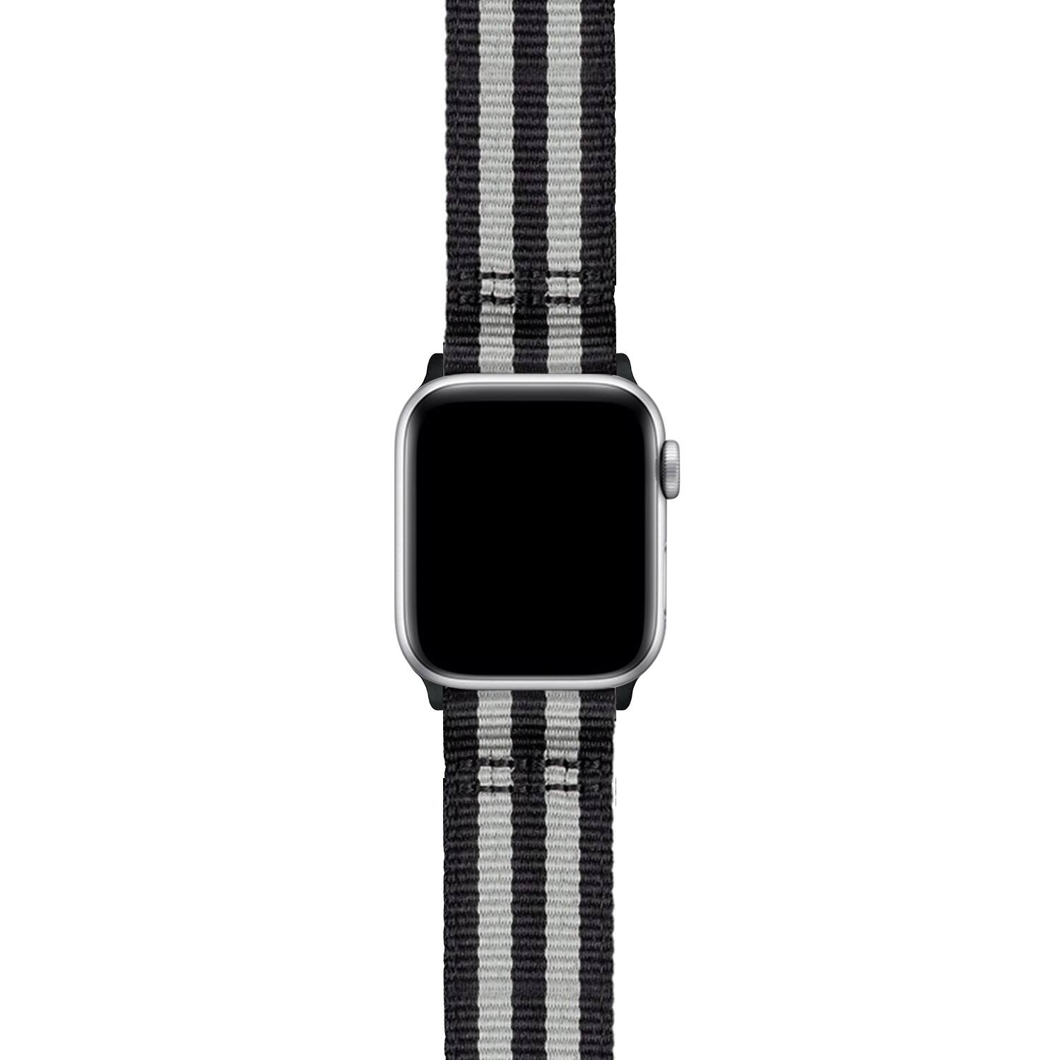 Front. StrapsCo - Pro Seatbelt Strap Nylon Watch Band For Apple Watch - 44mm/45mm/46mm/49mm (Short-Medium) - Bond.