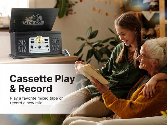 VICTOR Cassette Play & Record

Play a favorite mixed tape or record a new mix.