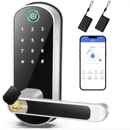 1 2 3
4 5 6
7 8 9
* 0 #
TTLock
door lock
eKeys
Passcodes
Cards
Fingerprints
Remote
Authorized
Records
Settings
touch to unlock, hold to lock