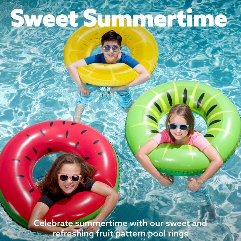 Sweet Summertime  
Celebrate summertime with our sweet and refreshing fruit pattern pool rings