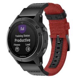 StrapsCo - Rugged Canvas Band QuickFit 26 Watch Strap For Garmin Fenix 8 & 8 Pro – 51mm - Canyon