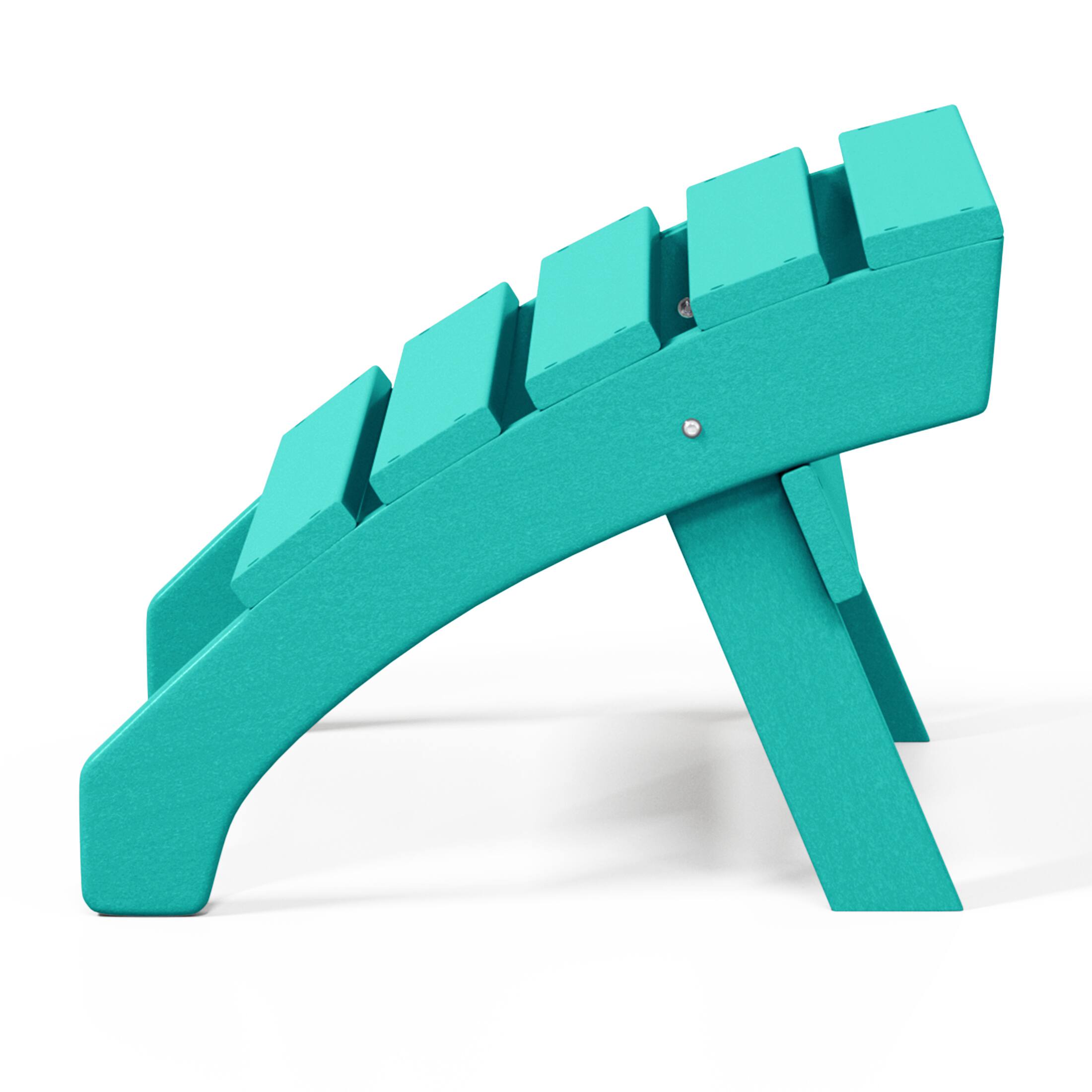 Alt View 4. WestinTrends - WestinTrends Dylan Outdoor Adirondack Chair With Ottoman And Side Table 3-Piece Set - Turquoise.