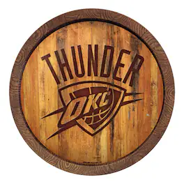 The Fan-Brand - Oklahoma City Thunder 20.25'' Faux Barrel Top Sign - Multicolor