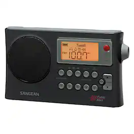 Sangean - AM/FM/NOAA Weather Alert Portable Radio - Black