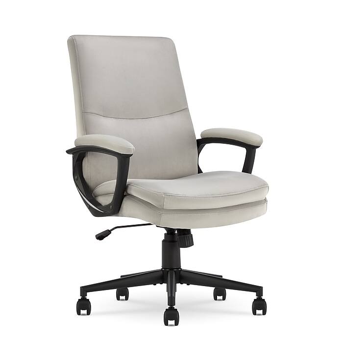 Click365 - Ergonomic Velvet Swivel Executive Chair, (CCHR10024C) - Gray price history on PriceWatchPro
