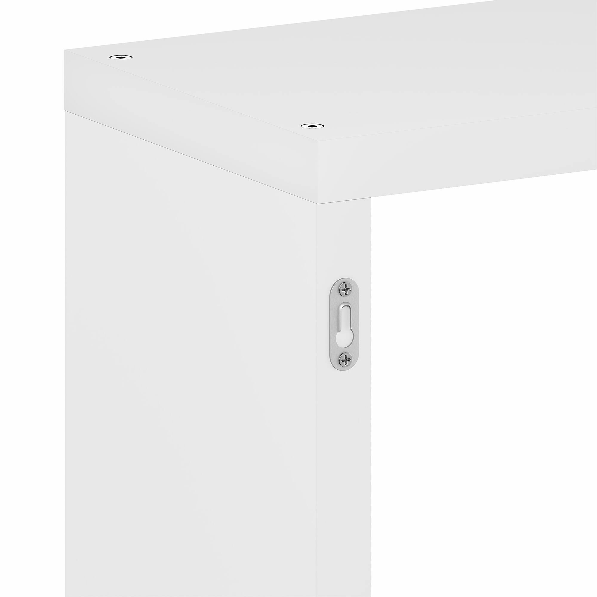 Alt View 3. Furinno - CUBICLE Floating Wall Shelves, Cube Wall Shelf, Extra Thick Wall Mounted Book Shelf, for Bathroom, Bedroom, Living Room - White.