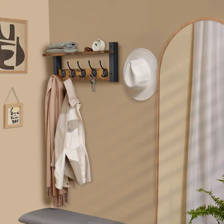 30 Inch Robe Hook Rack Sorbus Coat Hooks Wall Mount with Shelf, 16 Inch Coat Rack Wall Mount ...
