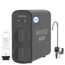 Waterdrop - G5P700A-Pro Alkaline Mineral pH+ Reverse Osmosis Water Filter Extra G5P700A-PRO-CF Filter - Black