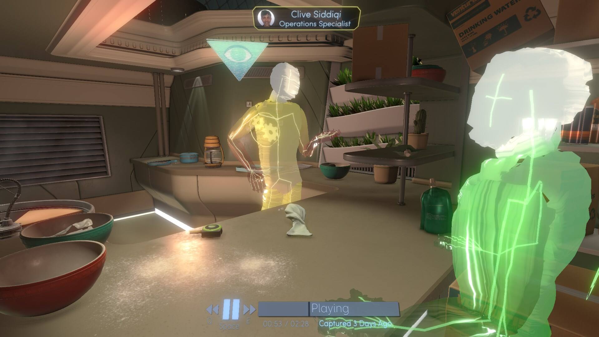 Clive Siddiqi, Operations Specialist, is playing a video game. The game is called "Space." The image was captured three days ago.