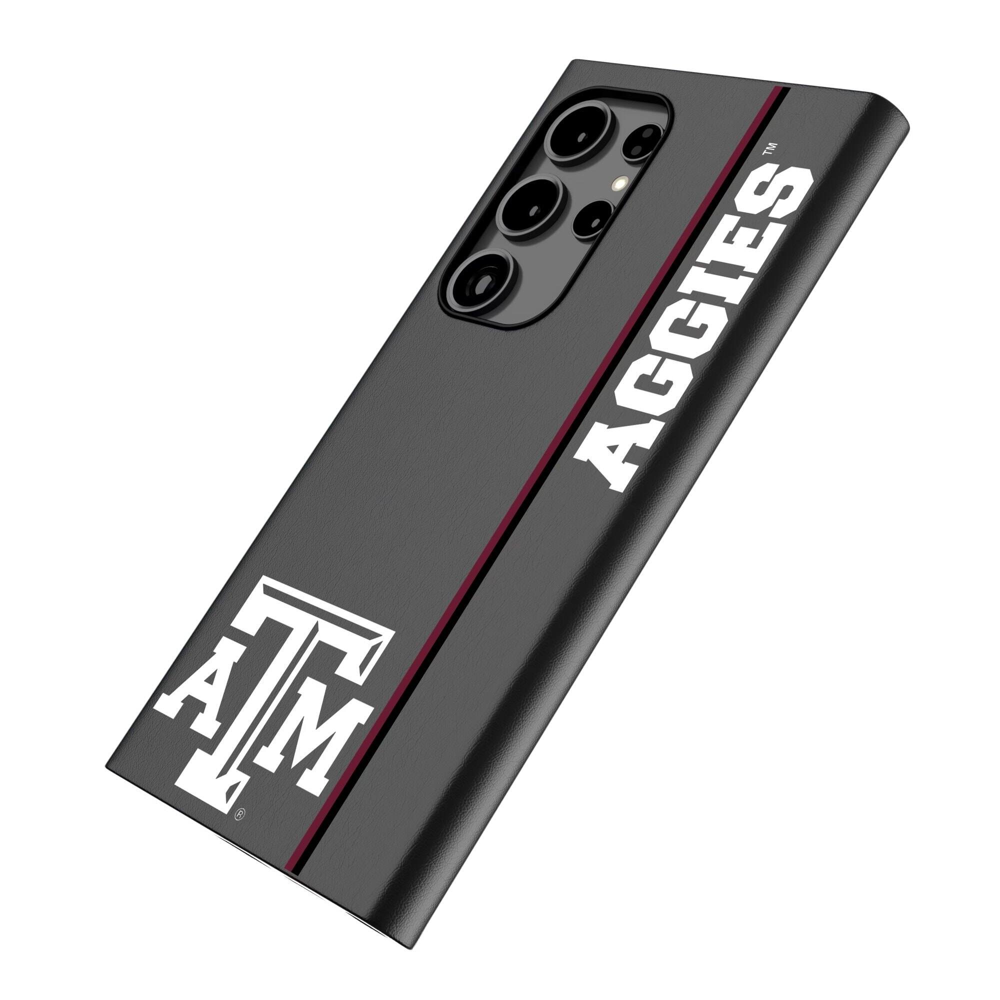 Alt View 1. Keyscaper - Texas A&M Aggies Galaxy Magnetic Bump Case - S25 Ultra - Black.