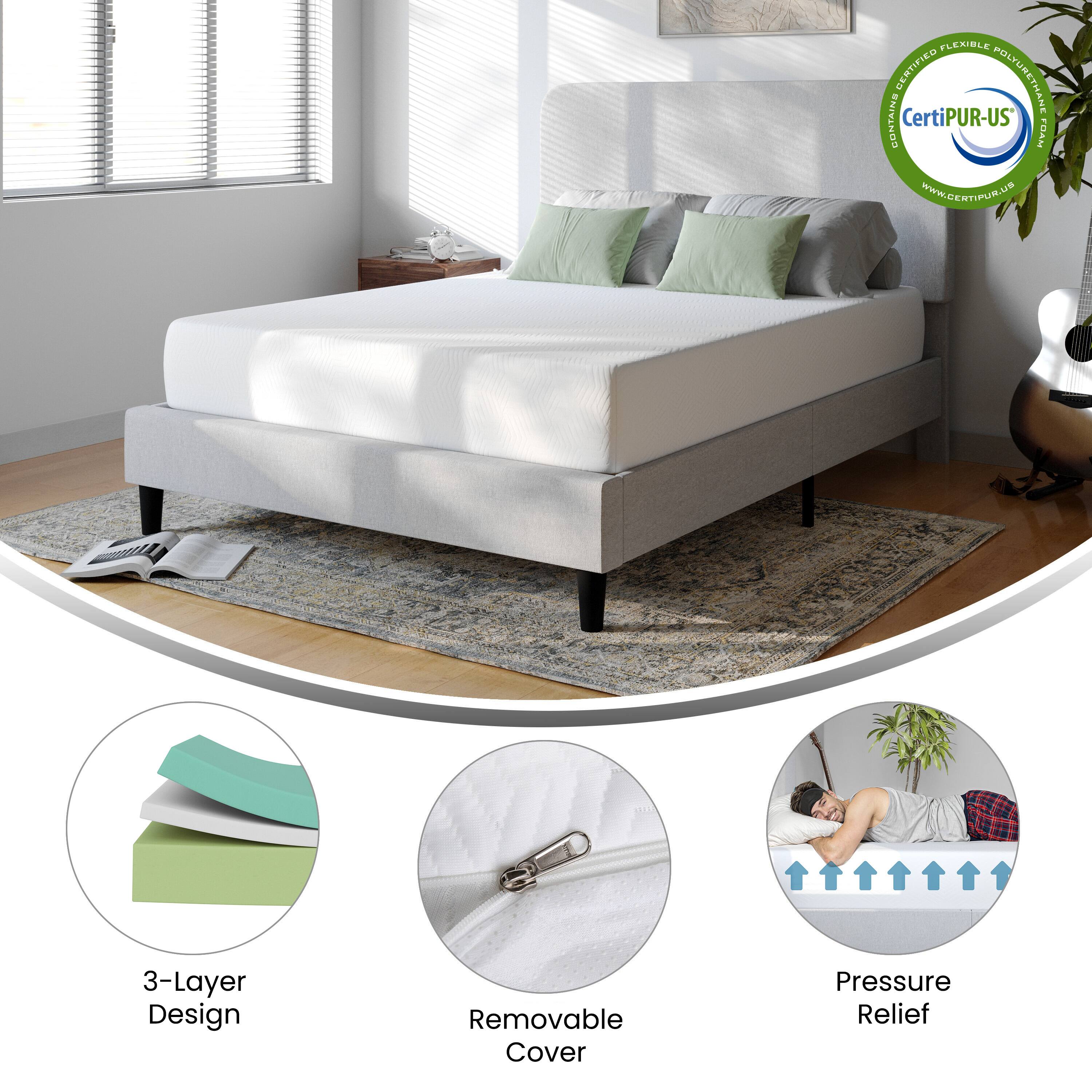 - PLEXIBLE CERTIFIED CONTAINS CertiPUR-US POLYURETHANE FOAM
- 3-Layer Design
- Removable Cover
- Pressure Relief
- CertiPUR-US
- www.certipur.us