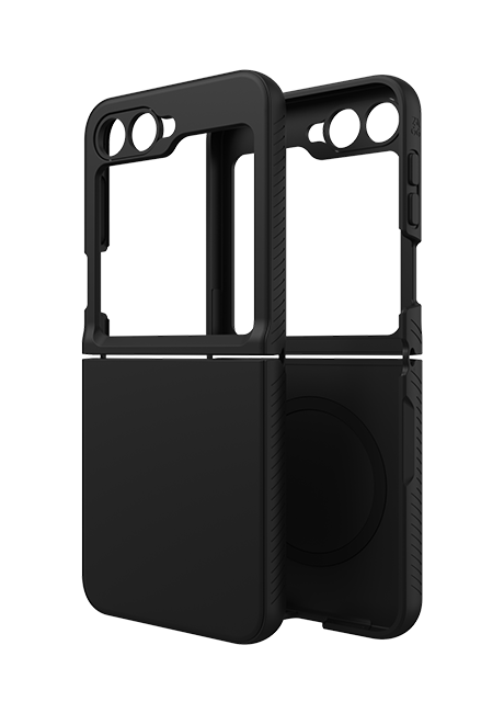 Back. ZAGG - Zagg Bridgetown Snap Magnetic Black Case - Samsung Galaxy Z Flip6 - Black.