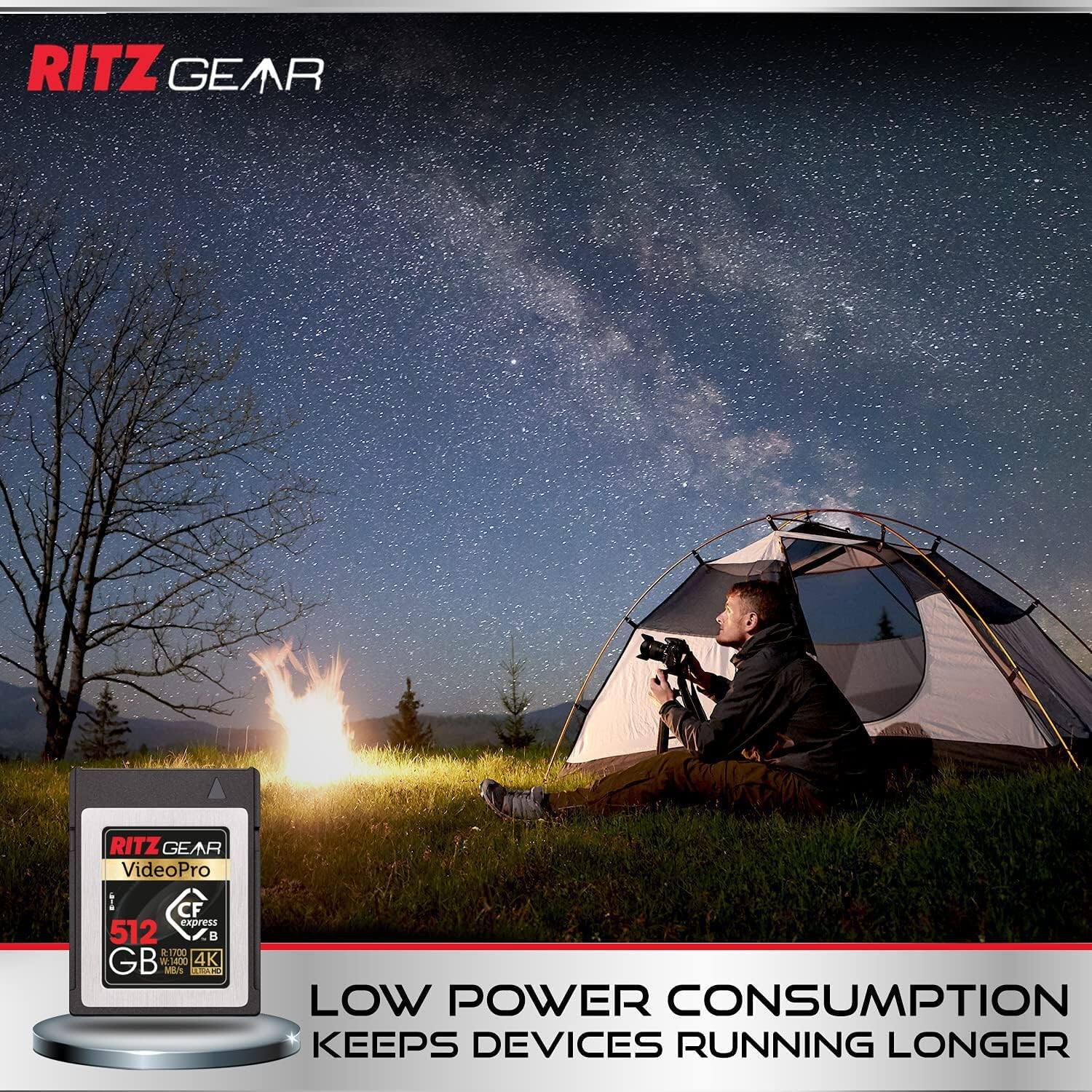 RITZ GEAR, RITZ GEAR VideoPro, 512 GB, 2100 MB, 4K, LOW POWER CONSUMPTION KEEPS DEVICES RUNNING LONGER