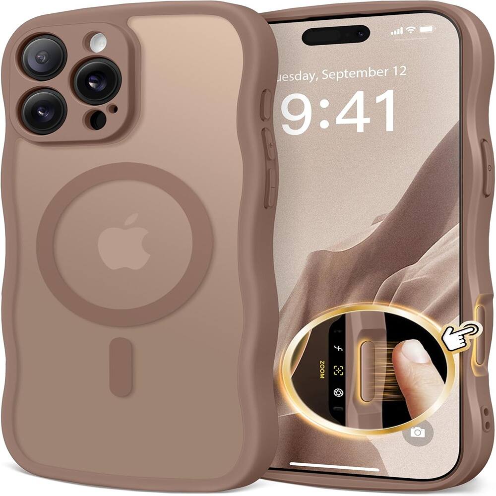 ACJPR - iPhone 16 Pro Max Case, MagSafe Compatible, Full Camera Protection, Brown - Color: A1-Brown Size: For iPhone 16 Pro Max 6.9