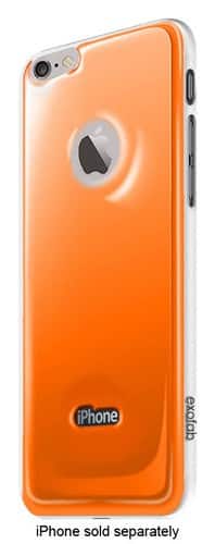 Front. Exofab - Protective Shell Case for Apple® iPhone® 6 - Citrus Orange/White.
