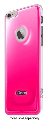 Front. Exofab - Protective Shell Case for Apple® iPhone® 6 - Cotton White/Pink.