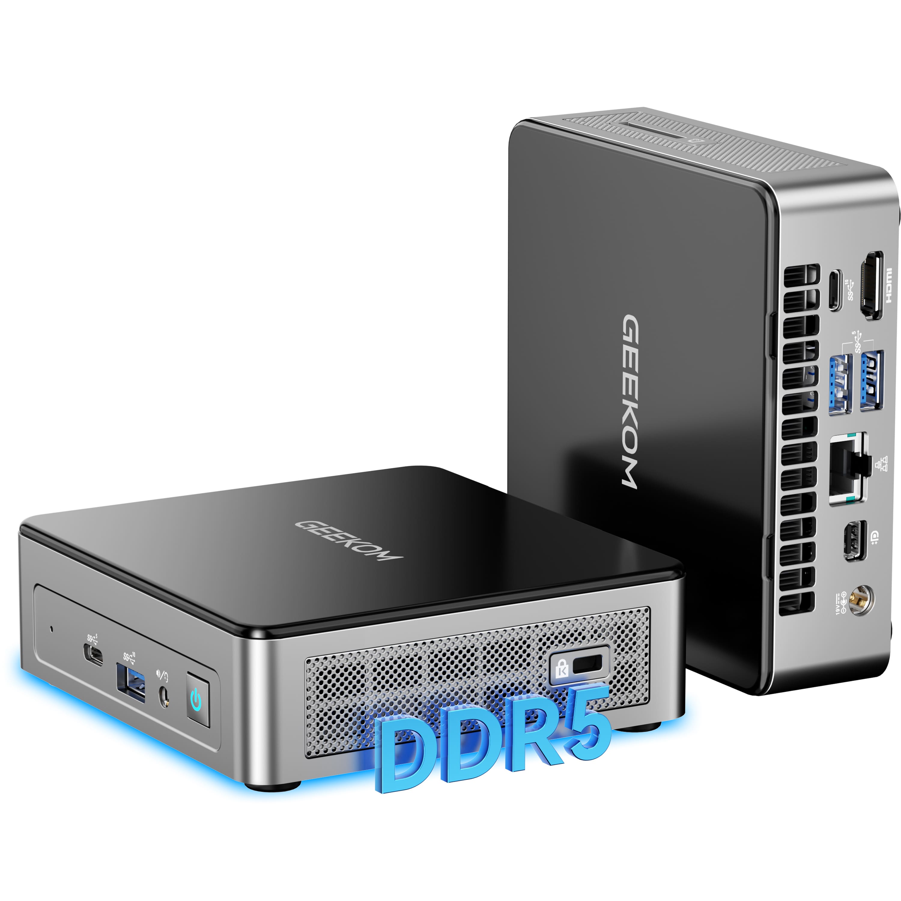 Geekom A5 Mini PC, AMD Ryzen 7 5825U (up to 4.5GHz), 16GB