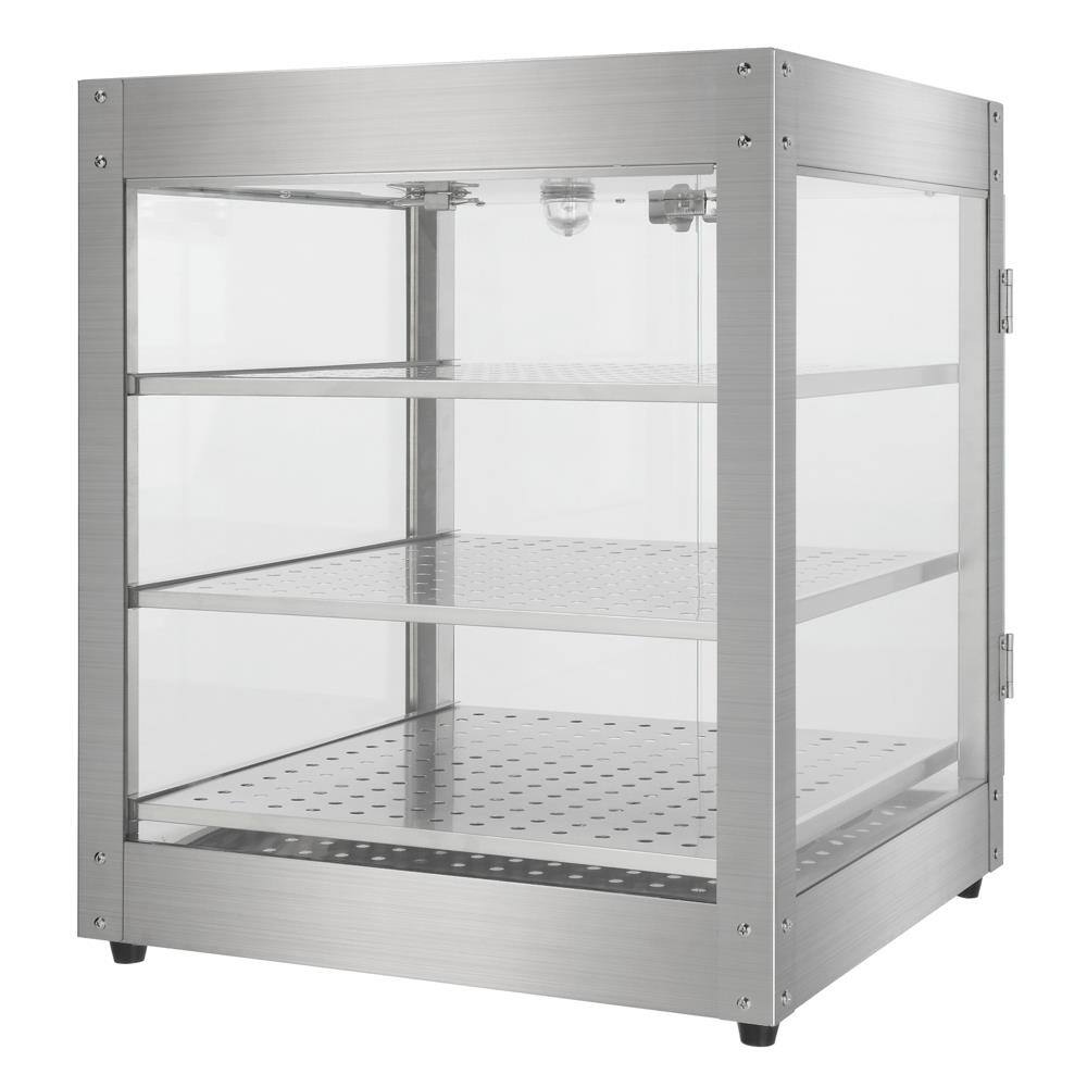 Alt View 7. Winado - 3 Tiers 800W 110V Countertop Food Warmer Commercial Pastry Catering Display Case - Silver.