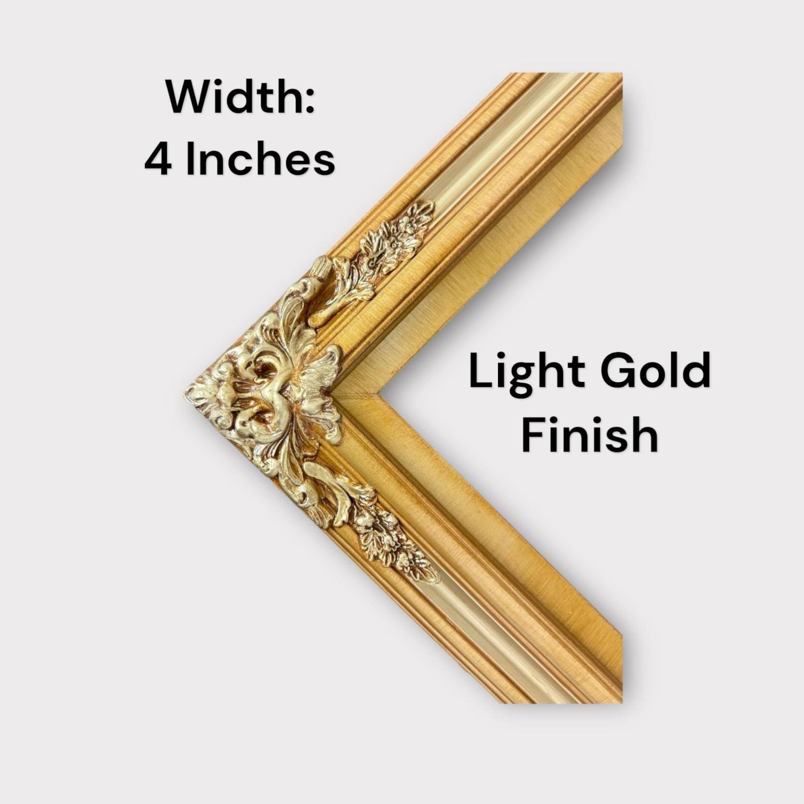 Width: 4 Inches  
Light Gold Finish
