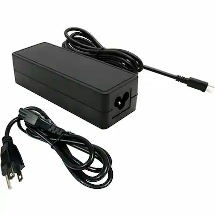 Front. BTI Battery Tech - BTI 130W USB TYPE-C AC ADAPTER FOR DELL LATITUDE 5310, 5320, 5410, 5411, 5420, 5 - Black.