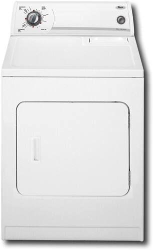 Front Standard. Whirlpool - 5.9 cu. ft. Electric Dryer - White.