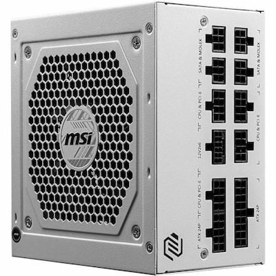 MSI MAG A850GL PCIE5 White Power Supply Internal 120 V AC, 230 V MSI MAG A850GL PCIE5 White Power Supply Internal 120 V AC, 230 V