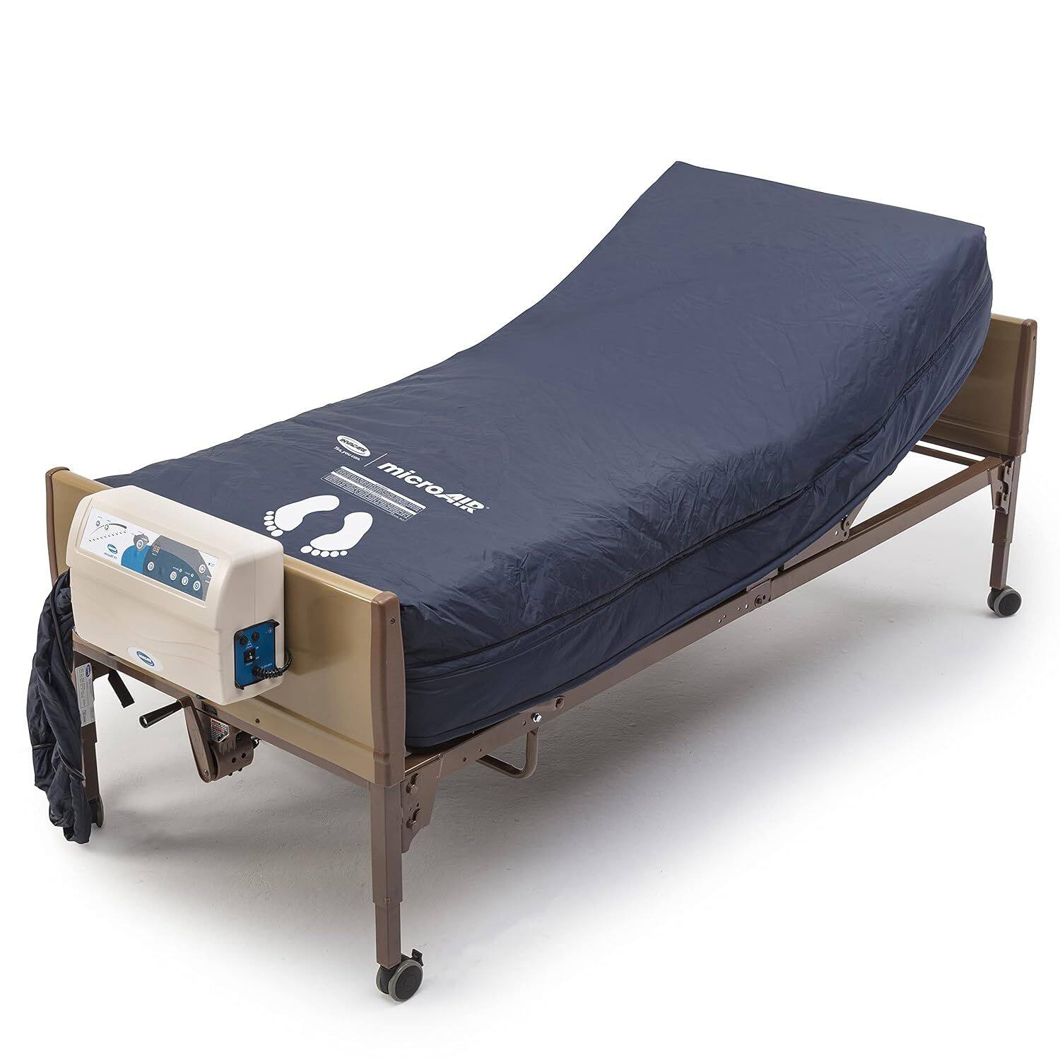 Alt View 3. Invacare - MicroAIR Advanced Alternating Pressure Low Air Loss Mattress 600lb Capacity - Blue.