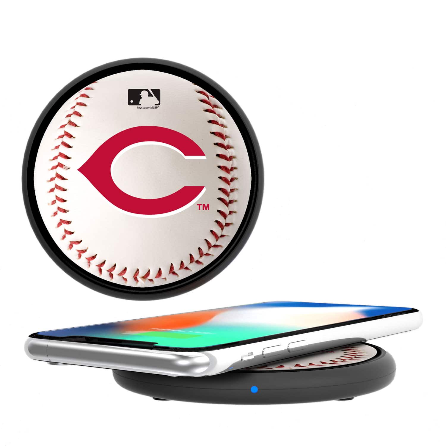 Keyscaper - Cincinnati Reds Wireless Charging Pad - Multicolor