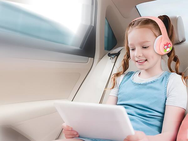 Alt View 6. Loheer - Loheer Kids Bluetooth 5.4 Wireless Headphones with ANC, 94dB Volume Limit, 50H Playtime, Wired 3.5mm, Pimk.