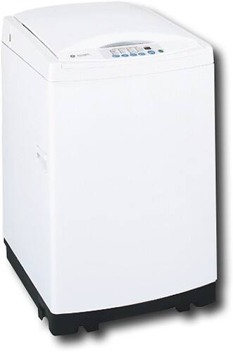 Angle Standard. GE - Spacemaker 2.5 Cu. Ft. 10-Cycle Extra-Large Washer - White-on-White.